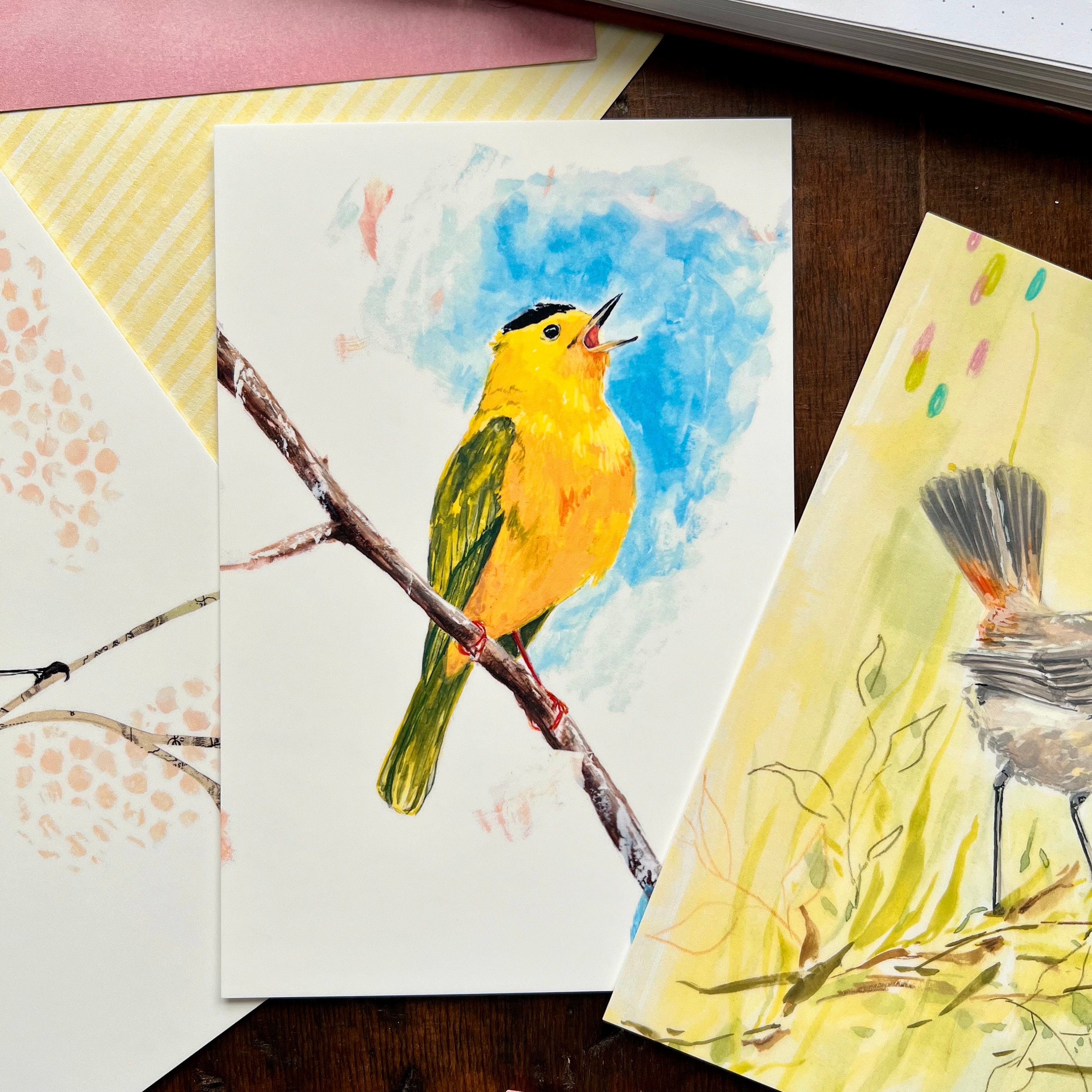 Bird Postcard Set | Warbler | Bunting | Nightingale | Postcard Sets ...