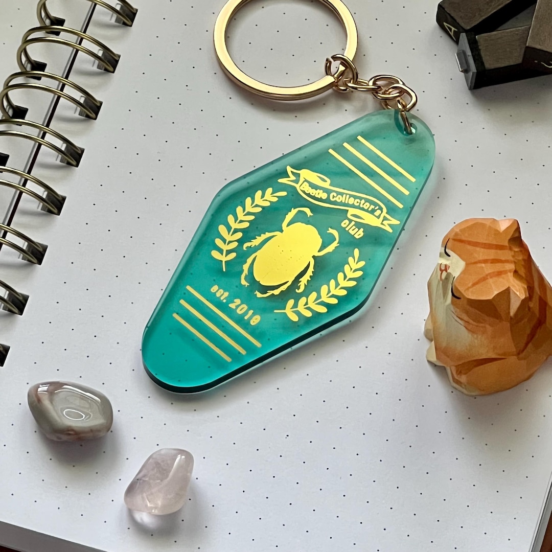 Beetle Collector's Club Retro Hotel Keychain | Bug Collector Gift ...