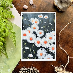 Daisy Art Print | Daisies | Flowers | Watercolor | Gouache | Art | Giclee | Wall Decor | Wall Art