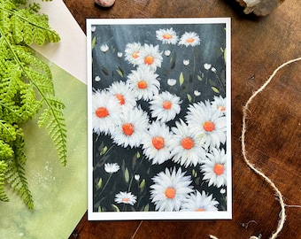 Daisy Art Print | Daisies | Flowers | Watercolor | Gouache | Art | Giclee | Wall Decor | Wall Art