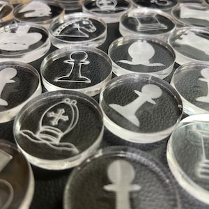 Acrylic chess pieces