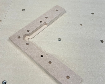 Riferimento angolare MDF per router CNC, strumento di installazione quadrato (8x8x.5 pollici)