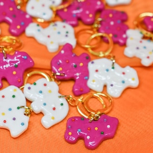 Frosted Animal Cookie Dangle Earrings