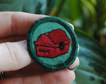 Vintage Girl Scouts Collector Merit Badge - Green Fabric - Original Scouting Patch