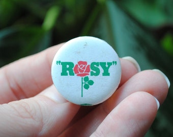 1972 Albert Dean Rosellini 'Rosy' Pin - Vintage Washington Political Election - Democrat - Badge - 1970's