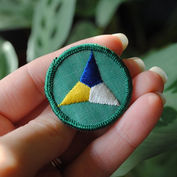 Vintage Girl Scouts Personal Health Merit Badge - Green Fabric - Original Scouting Patch