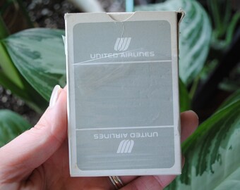 1970's United Airlines Playing Cards - Complete Poker Deck - Vintage Flight Souvenir - UA