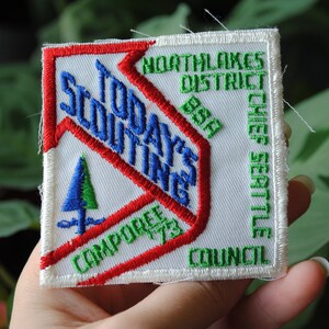 Vintage Today's Scouting Camporee '73 BSA Patch - Chief Seattle Council - Northlakes District - Boy Scouts of America Patch - 1973