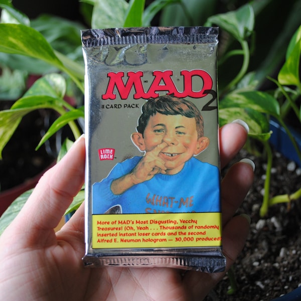 1992 MAD 2 Trading Cards - Lime Rock - Vintage Sealed Pack - Collector Cards - MAD Magazine - Alfred E. Neuman