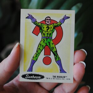 1978 the Riddler Sticker - DC Comics - Batman - Sunbeam - No 14 of 30 ...
