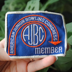 Vintage AJBC Member Patch - American Junior Bowling Congress - Vintage Bowling League