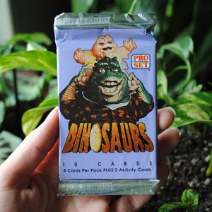 1991 Dinosaurs TV Show Trading Cards - Pro Set - Vintage Sealed Pack - The Walt Disney Company - 90&#39;s Pop Culture