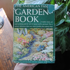 1943 The American Family Garden Book - Roy E. Biles - Blue Ribbon Books - Vintage Hardcover Book With Dustjacket - 1940&#39;s