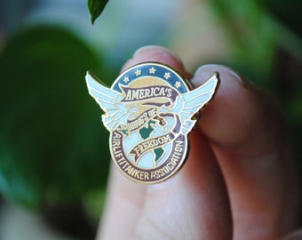 Vintage America's Wings Of Freedom Lapel Pin - Airlift/Tanker Association - Membership Badge - Tie Tack - 1980's