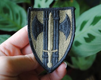 Vintage US Army 18th Military Police Brigade Unit Patch - Subdued - Shield Insignia