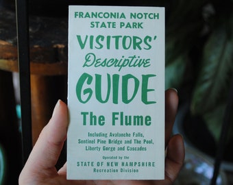 Early 1960's Franconia Notch State Park Visitors' Guide With Map - The Flume - State of New Hampshire Recreation Division - Vintage Souvenir