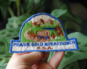 Vintage Prairie Gold Area Council BSA Patch - Iowa - Hat Council Patch - CP - Boy Scouts Of America Patch - 1970's