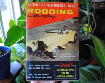 August 1959 Rodding And Re-Styling Magazine - Volume 6 Number 6 - How To Make Your Car Faster And Better - Vintage Hot Rod Magazine - 1950's