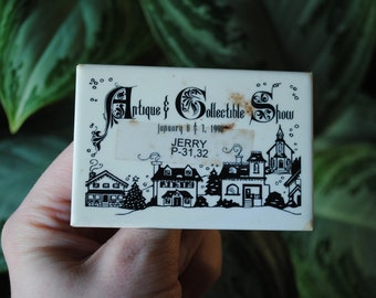 1990 antieke en collectible show pin terug knop - 6-7 januari 1996 - Jerry - naambadge - evenement souvenir
