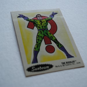1978 the Riddler Sticker - DC Comics - Batman - Sunbeam - No 14 of 30 ...