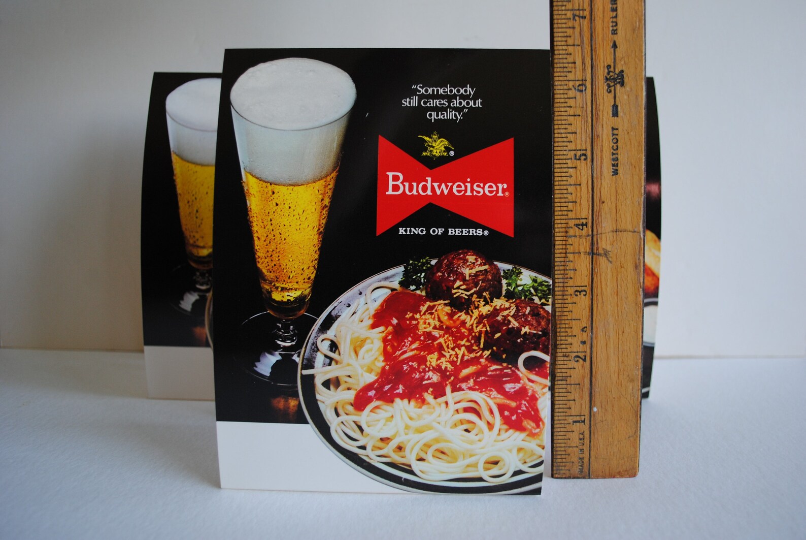 Standee Retro Vintage 1974 Budweiser Advertising Stand up - Table Tent - Two Sided ...