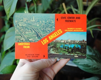 Vintage Greetings From Los Angeles California Postcard - Split View Post Card - CA Souvenir - Plastichrome - Mitock & Sons - 1960's