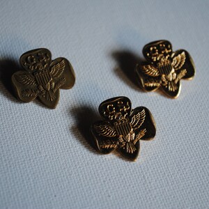 Vintage Girl Scouts lidmaatschapsspeld - badge - knoop - reversspeld afbeelding 6