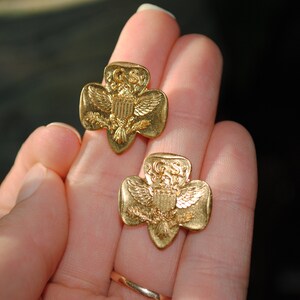 Vintage Girl Scouts lidmaatschapsspeld - badge - knoop - reversspeld afbeelding 3
