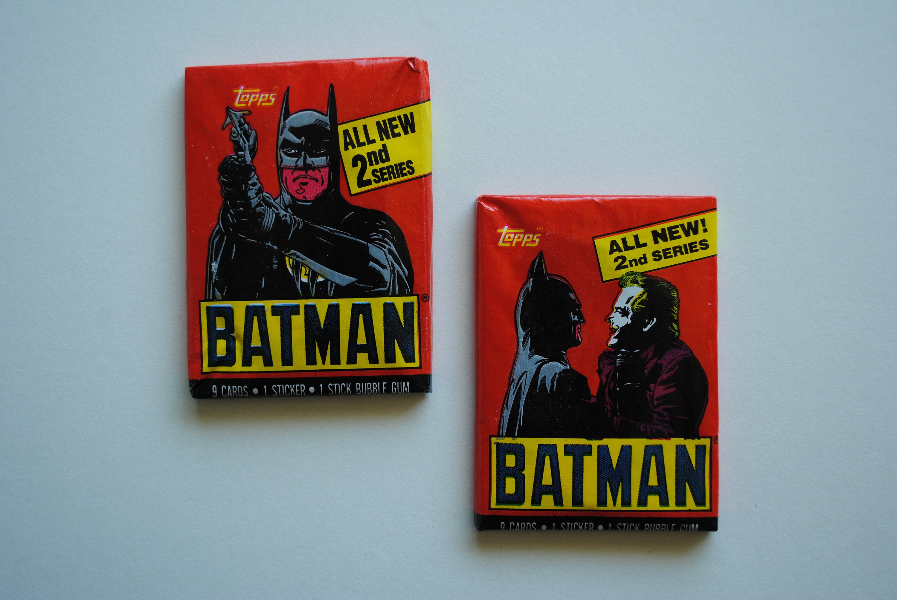 1989 Batman Trading Cards - Topps - Vintage Sealed Pack - Nine