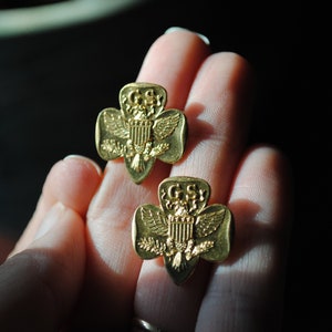 Vintage Girl Scouts lidmaatschapsspeld - badge - knoop - reversspeld afbeelding 2