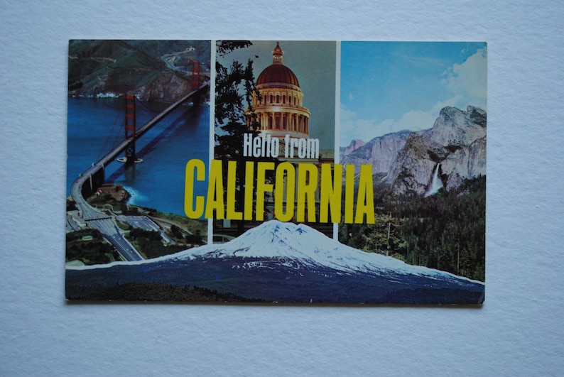 Vintage Hello From California Postcard - Multiview Post Card - CA ...