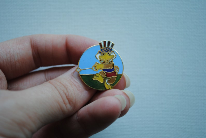 Vintage 1984 Summer Olympics Pin Hammer Throw Track & Etsy