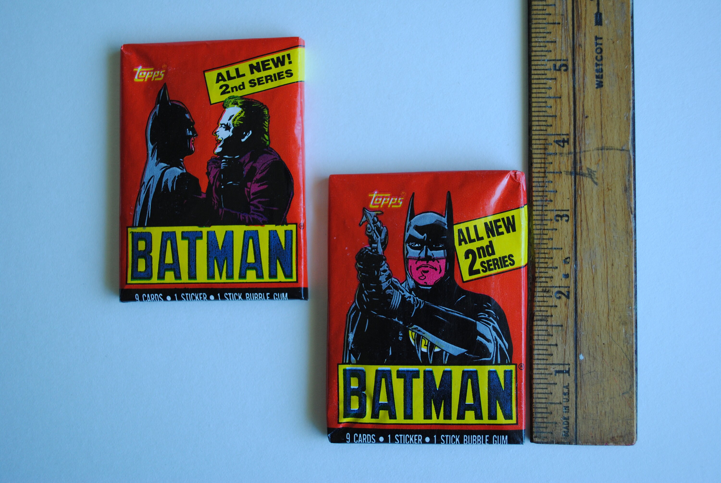 1989 Batman Trading Cards - Topps - Vintage Sealed Pack - Nine