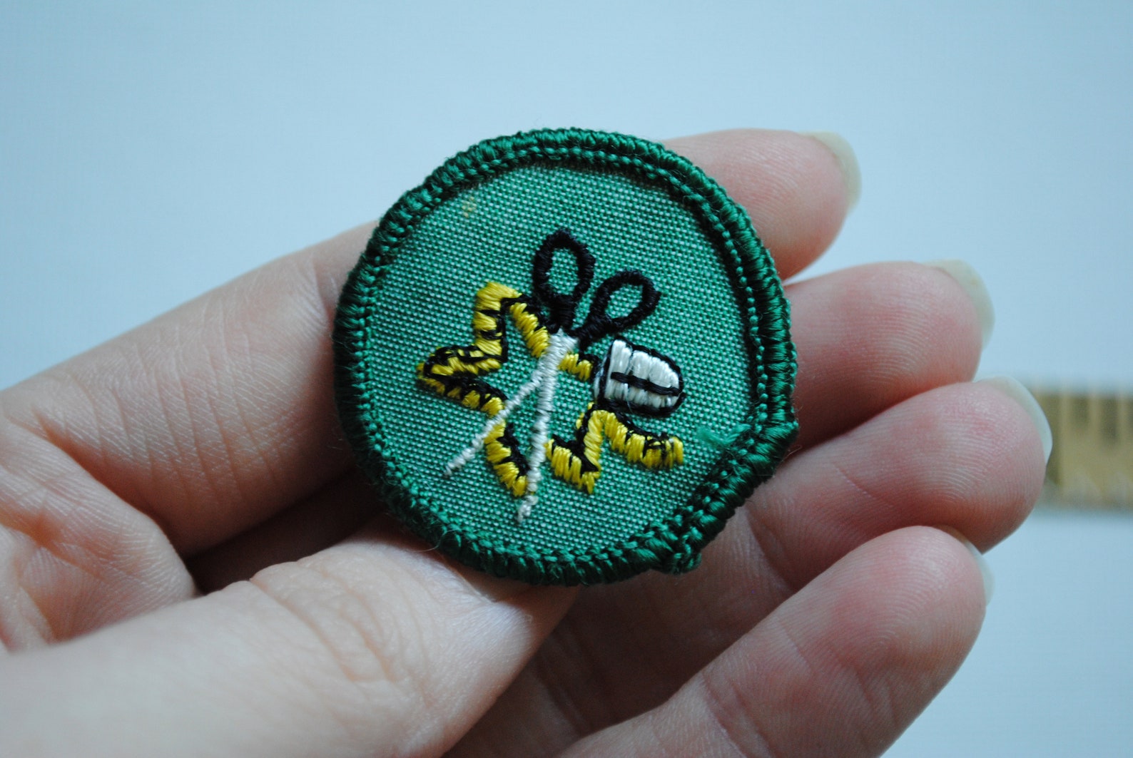 Vintage Girl Scouts Sewing Merit Badge Scissors Measuring Etsy