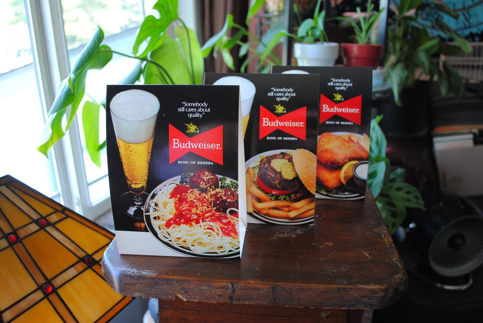 Standee Retro Vintage 1974 Budweiser Advertising Stand up - Table Tent - Two Sided ...