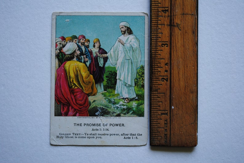 A Promised Ruler 1902 the Promise of Power Antique Evangelical Lesson Card - Thomas ...