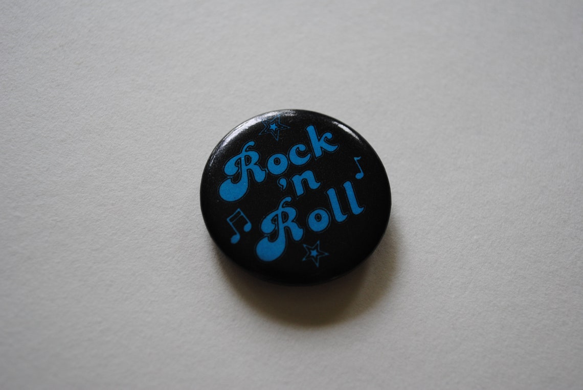 Vintage Rock 'n Roll Pin Back Button 1970's Rock - Etsy