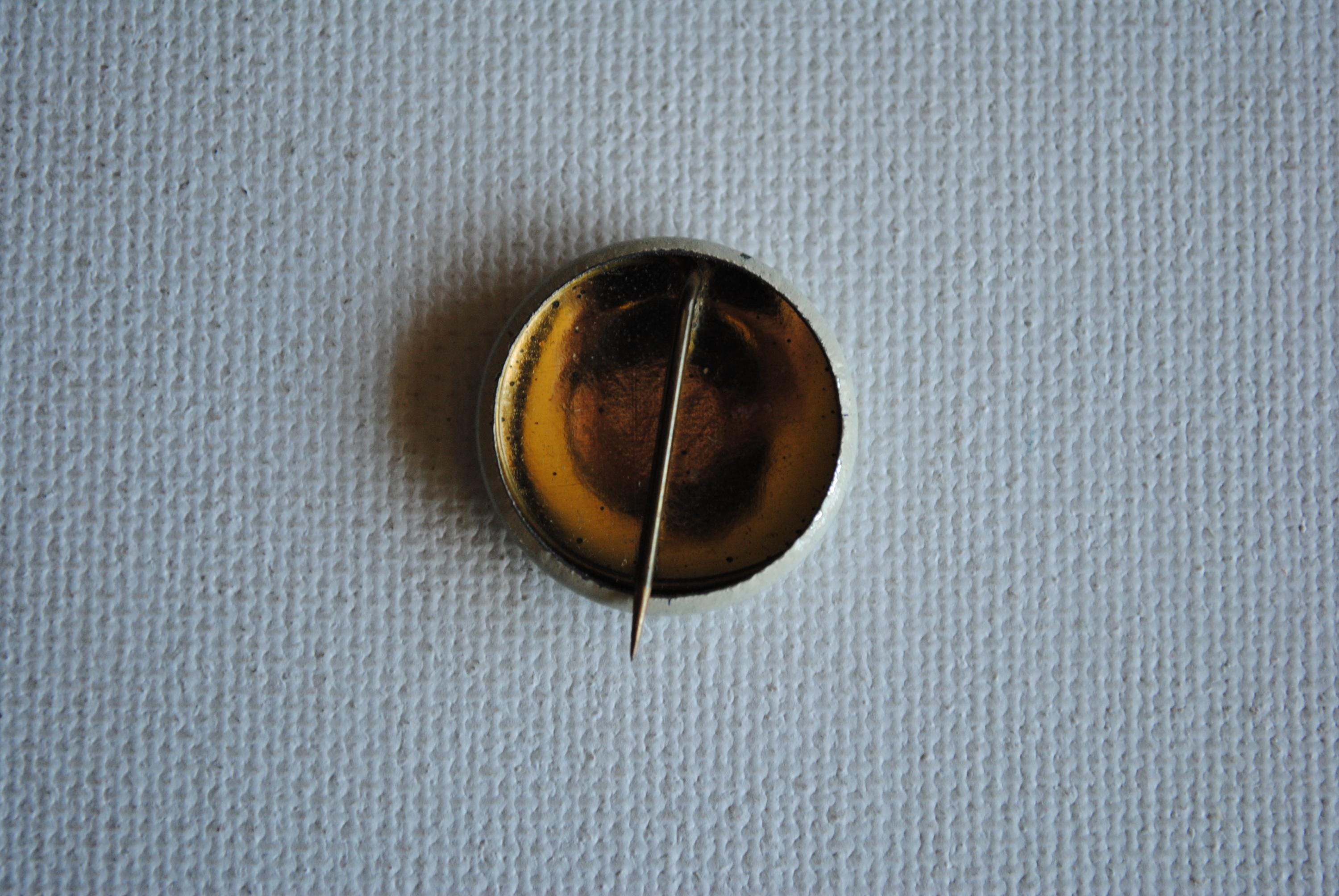 Vintage Turkey Flag Pin Back Button - Flags of the World
