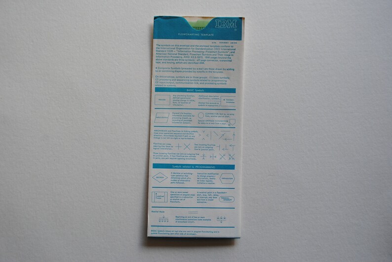 Vintage IBM Flowcharting Template Stencil GX20-8020-1 - Etsy