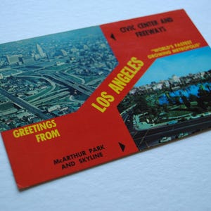 Vintage Greetings From Los Angeles California Postcard - Split View ...