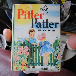 1936 The Pitter Patter Book - Whitman Publishing Co - 2194 - Nursery Rhyme Collection - Bedtime Stories - Hardcover Children&#39;s Book - 1930&#39;s