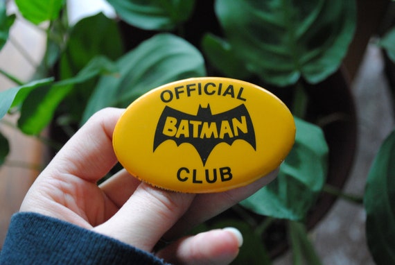 1960's Official Batman Club Pin Back Button - Bat… - image 1