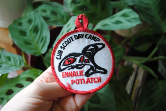 Vintage Enhalie Potlatch Cub Scout Day Camp Patch… - image 1