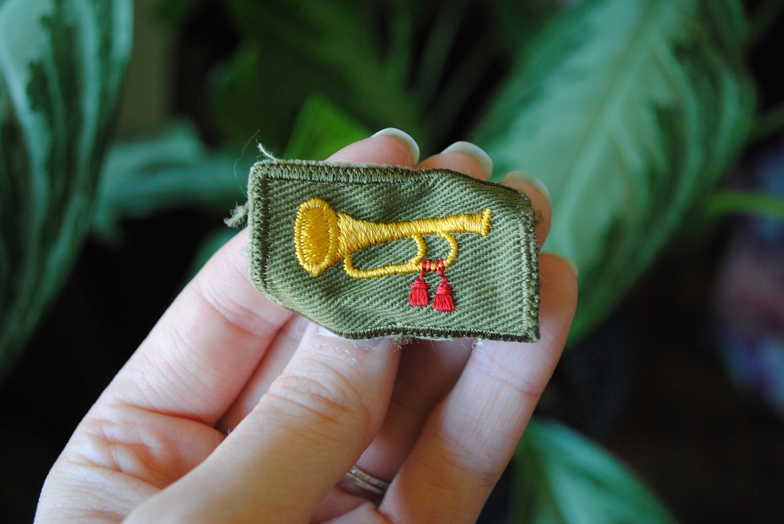 Vintage Boy Scouts Bugler Patch Bugle Horn Fabric Badge Etsy
