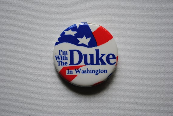 Vintage I'm With The Duke In Washington Pin - Ame… - image 2