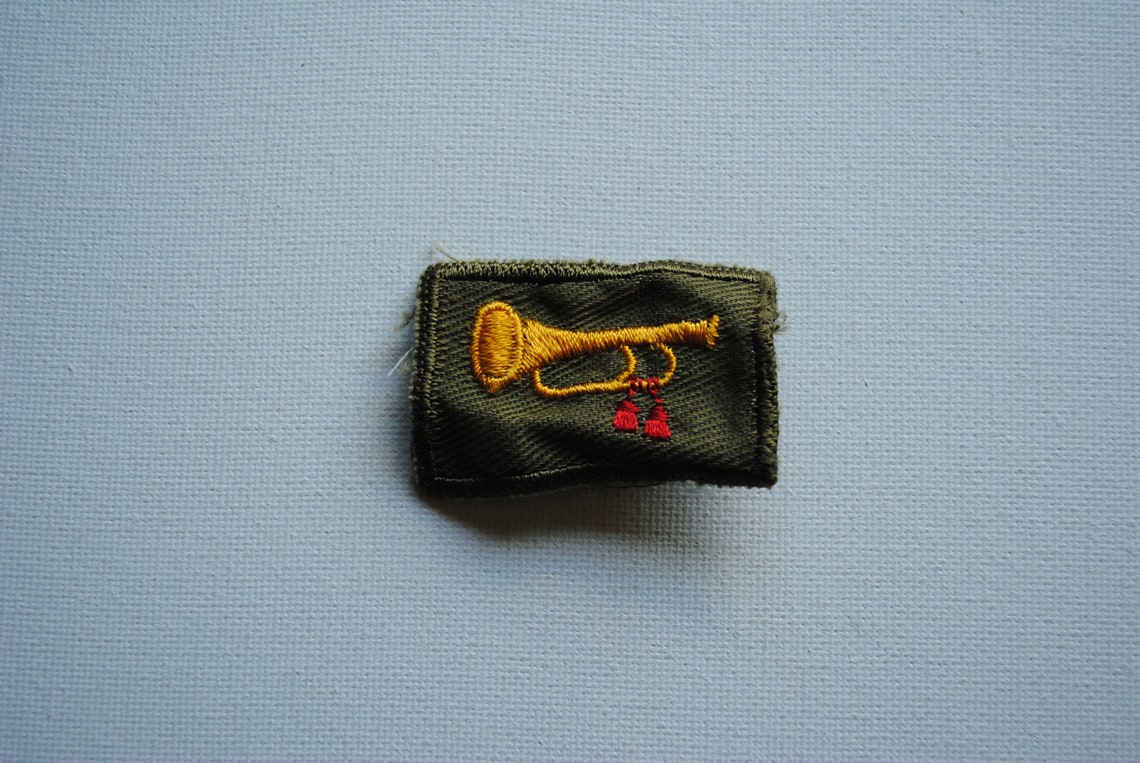 Vintage Boy Scouts Bugler Patch Bugle Horn Fabric Badge Etsy