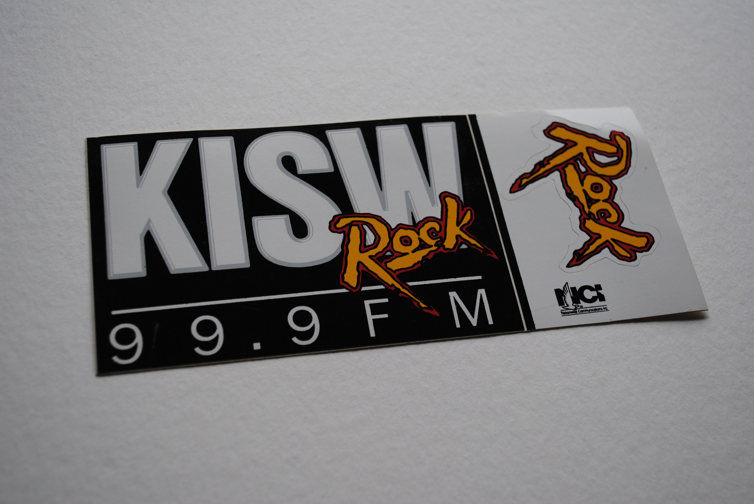 Vintage Kisw Rock Radio Sticker 99 9 Fm Seattle Wa Radio Etsy