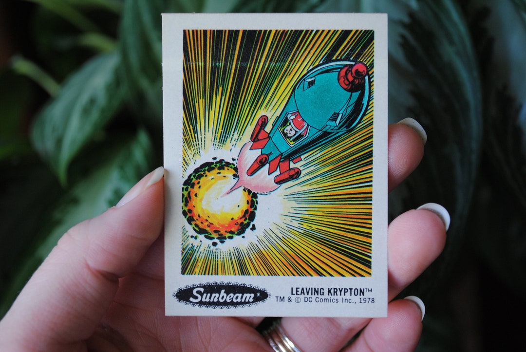 1978 Leaving Krypton Sticker - DC Comics - Superman - Sunbeam - Number ...