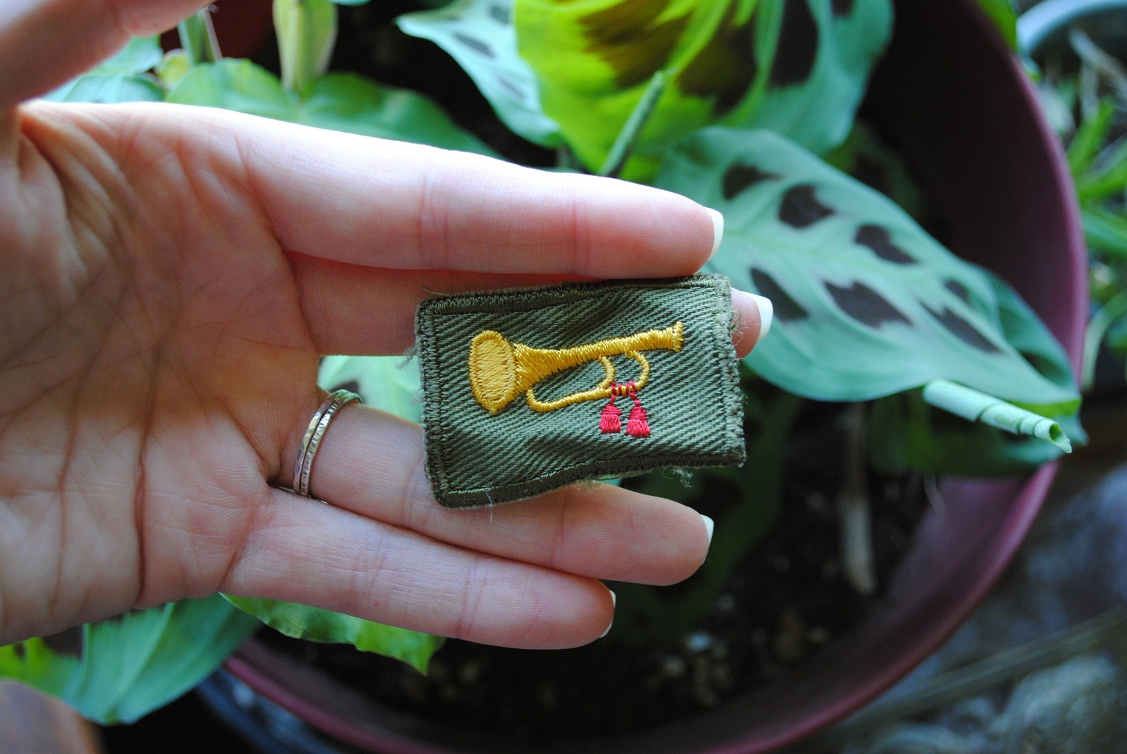 Vintage Boy Scouts Bugler Patch Bugle Horn Fabric Badge Etsy