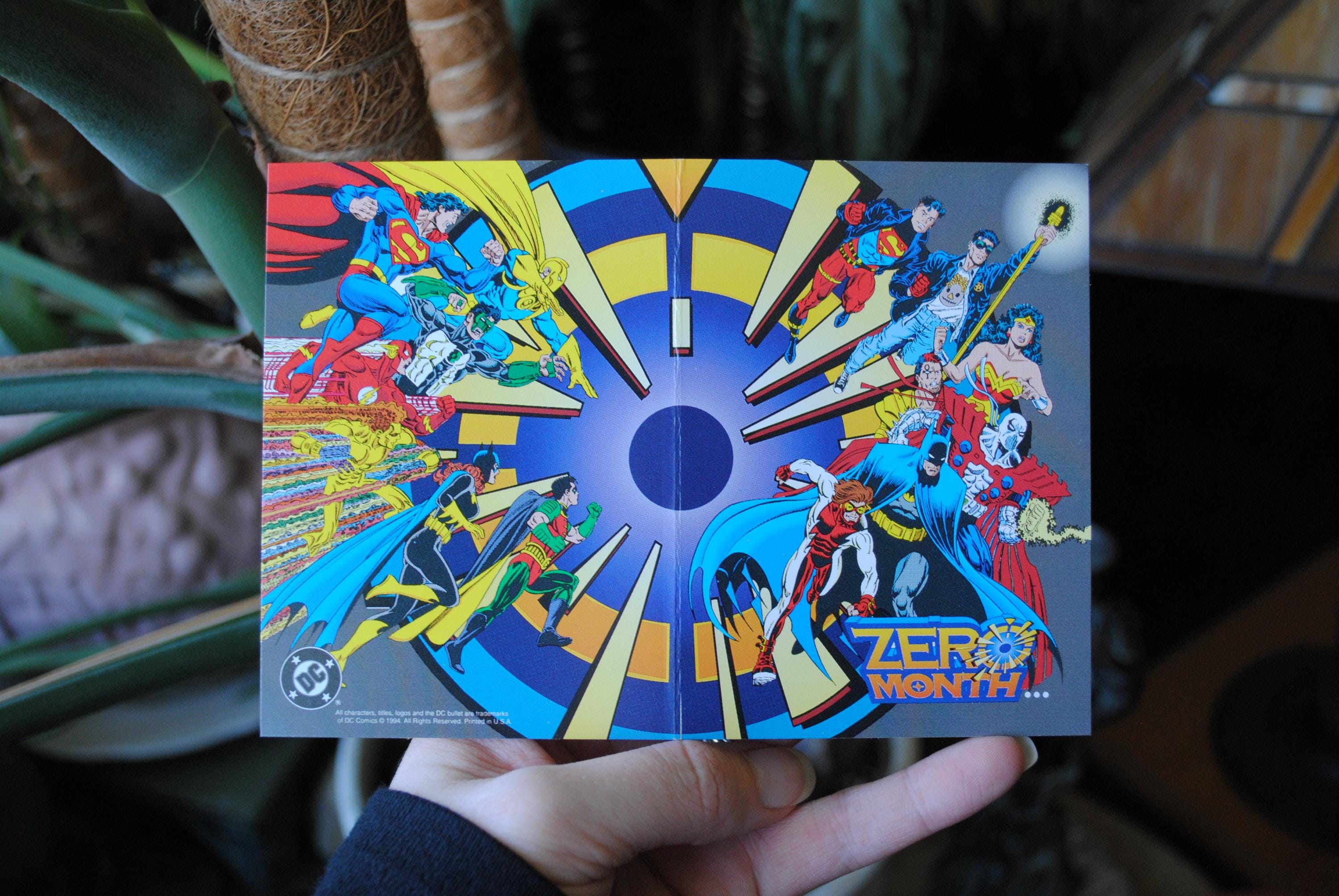 1994 Zero Month DC Comics Promotional Card - Unfolded Release